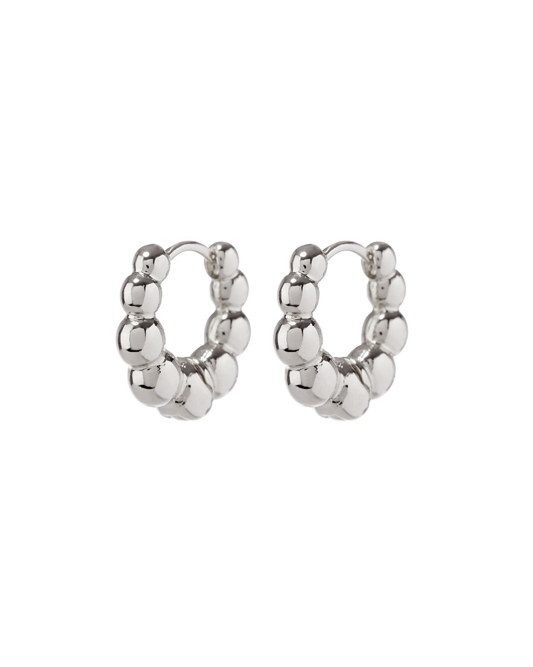 LUV AJ - Mini Beaded Bella Hugges (14mm) in Silver