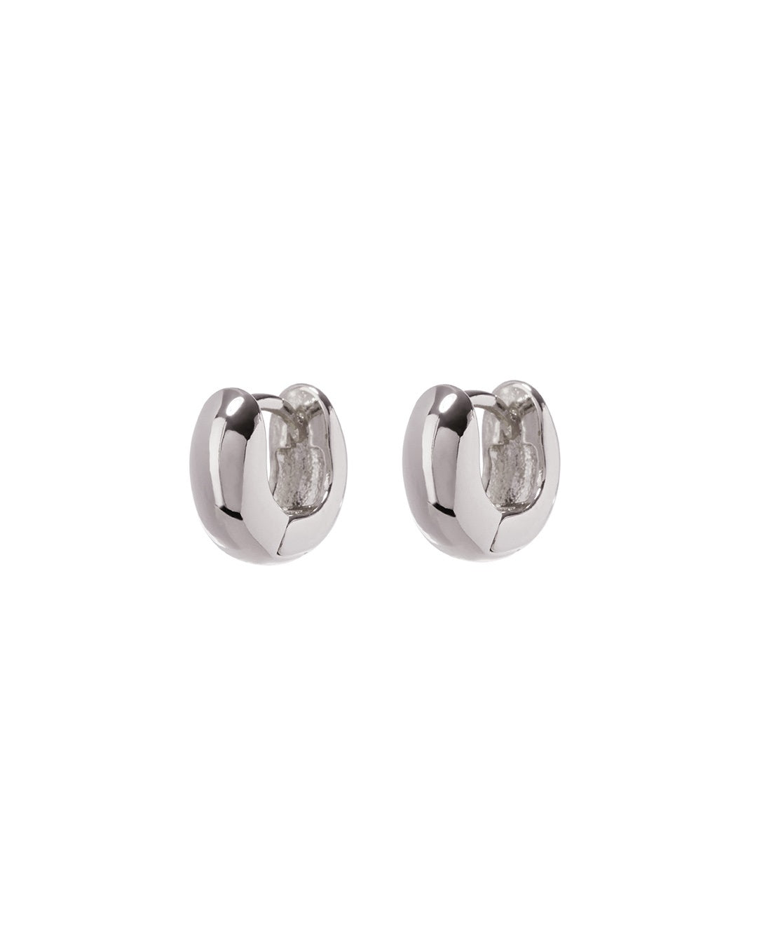 LUV AJ - Mini Mirabella Huggies (9mm) in Silver