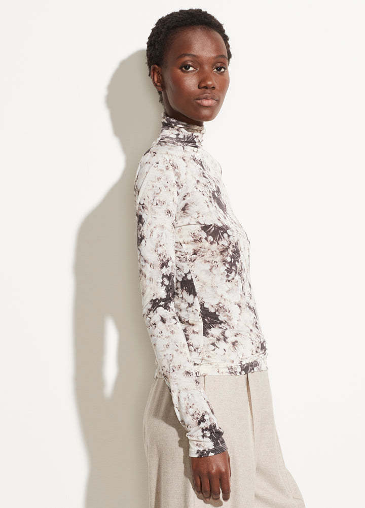 Vince - Painted Crema L/S Turtleneck in Black/Cream