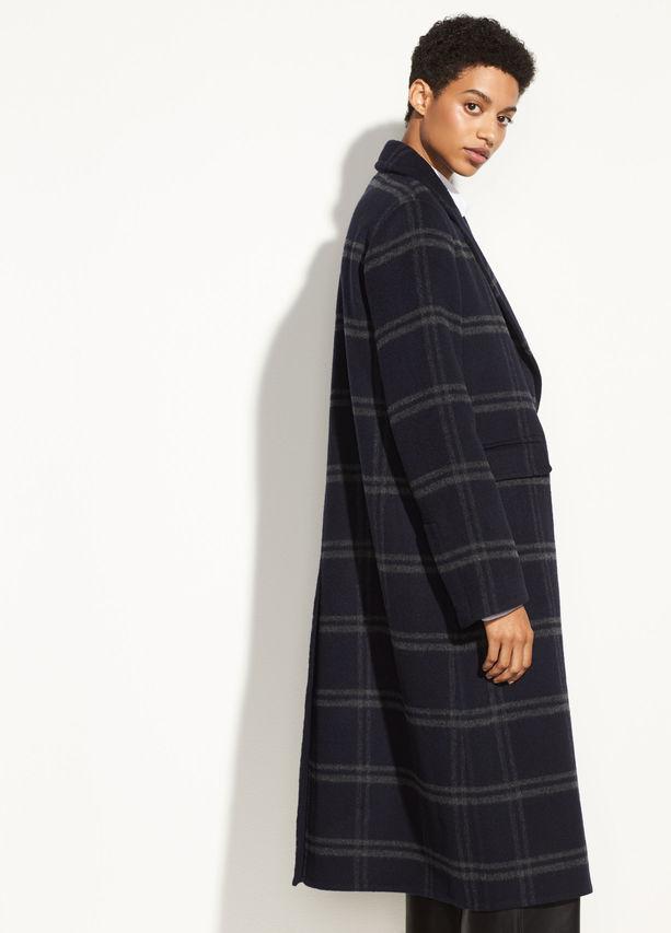 Vince Shadow Plaid Coat Coastal Grey – Blond Genius