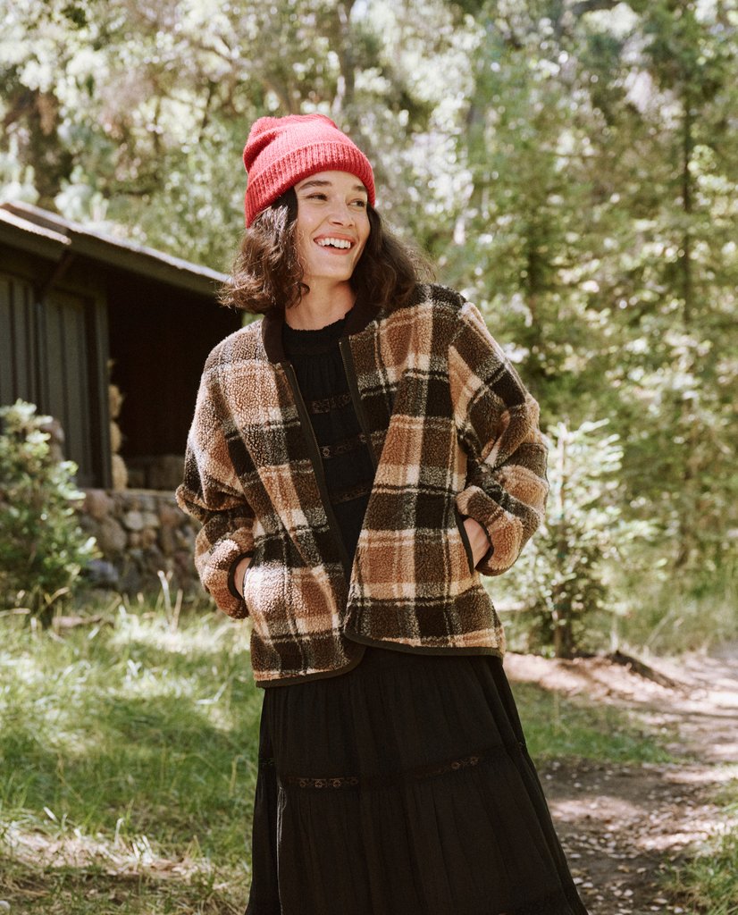 The Great - The Sherpa Bomber in Woodsmoke Plaid – Blond Genius