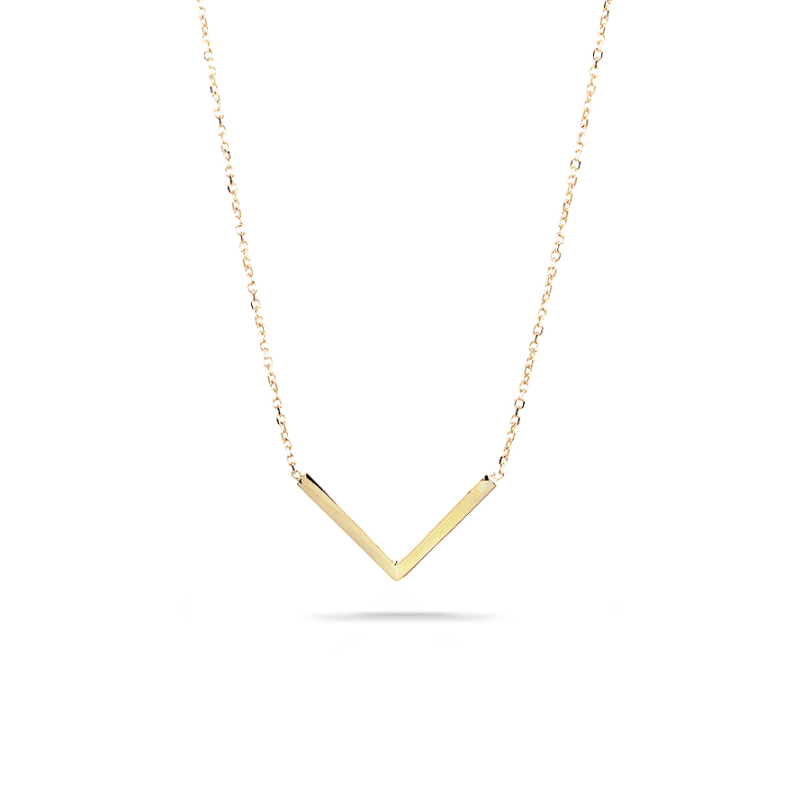 ADINA - Tiny V Necklace R14K