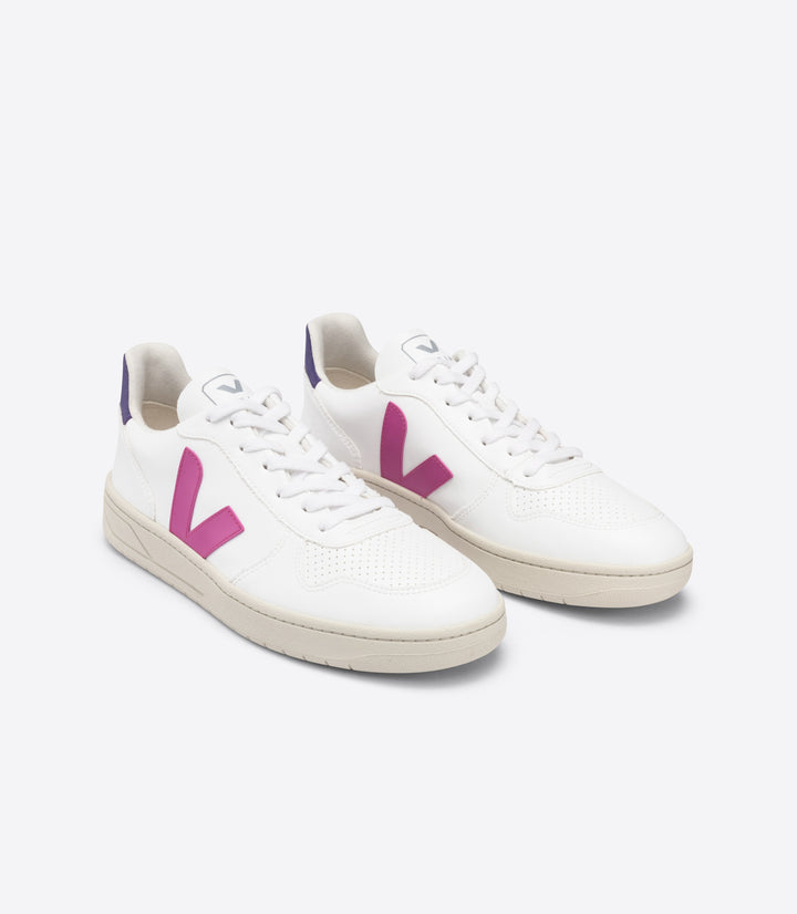 Veja - V-10 CWL Sneakers in White Ultraviolet Purple