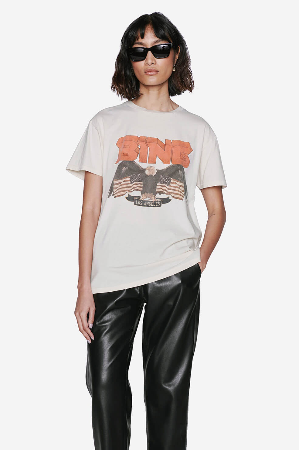 Anine Bing - Vintage Bing Tee in Vintage White – Blond Genius