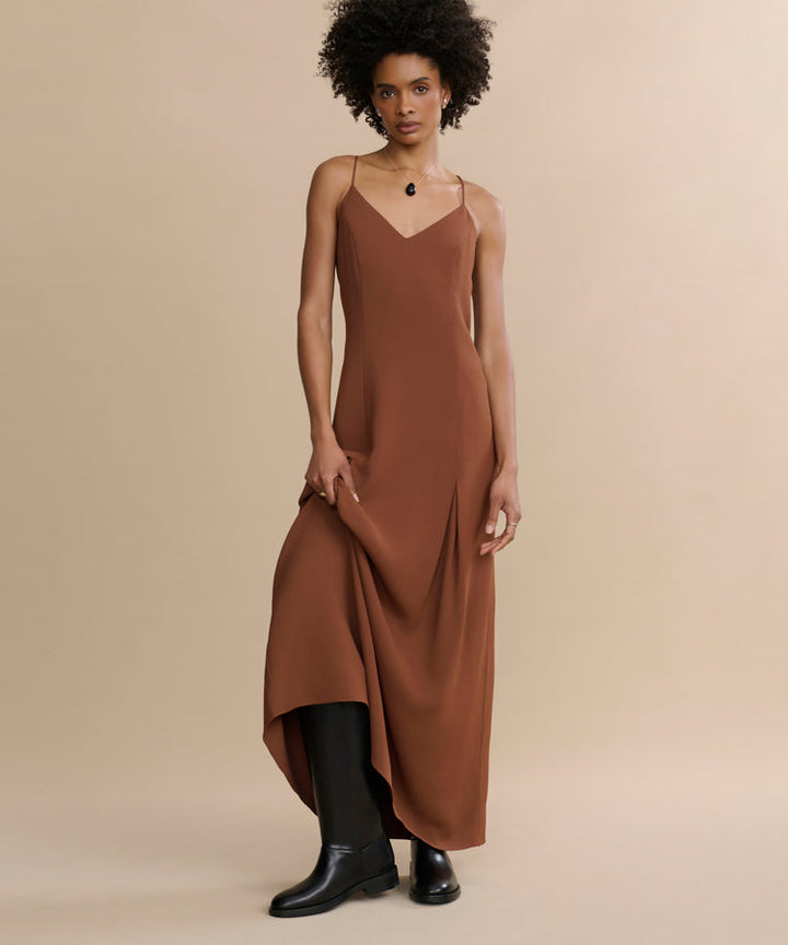 JENNI KAYNE - Florence Slip Dress in Rust
