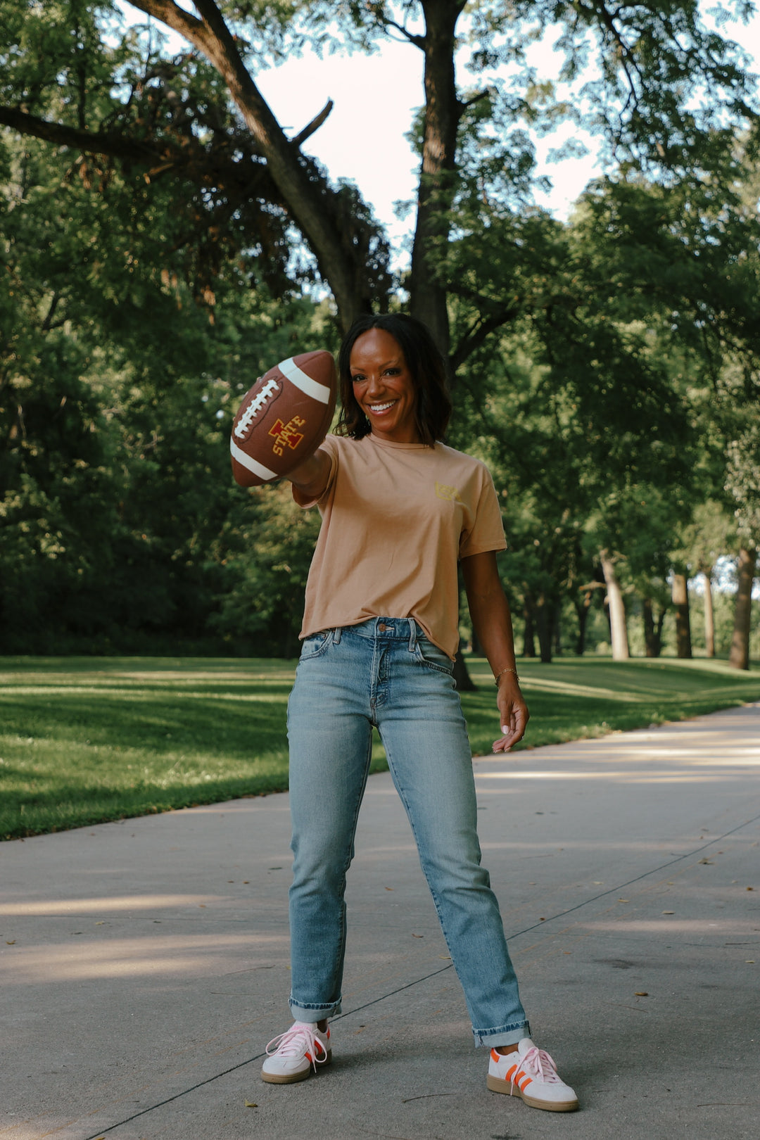 Iowa State Washed Cut-Hem Tee in Vintage Camel (BL903-BLISU1612A-VC)