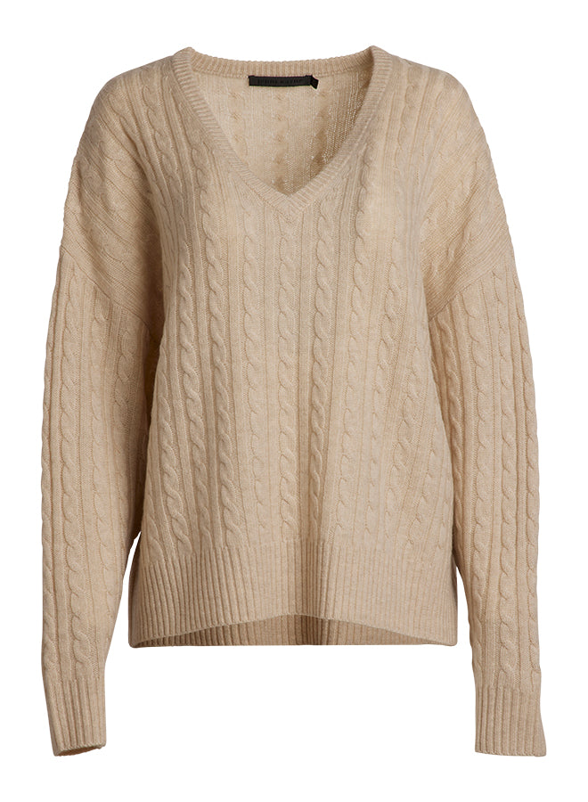 Jenni Kayne - Nell V-Neck Sweater in Alabaster Sweaters