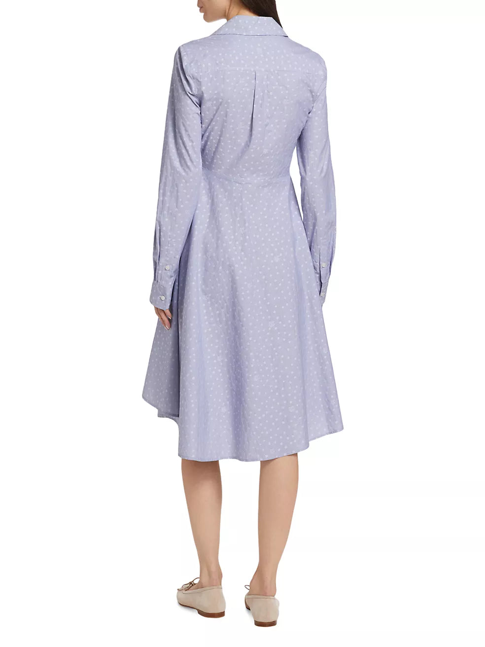 DEREK LAM 10 CROSBY - Smith Long Sleeve Dress in Blue/White