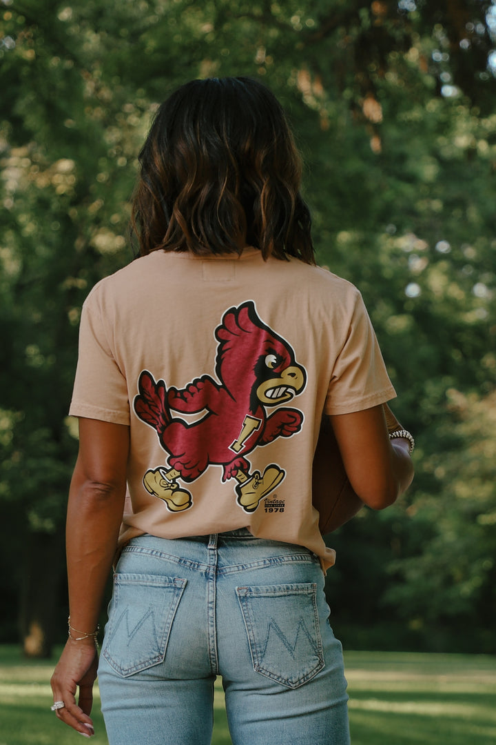 Iowa State Washed Cut-Hem Tee in Vintage Camel (BL903-BLISU1612A-VC)