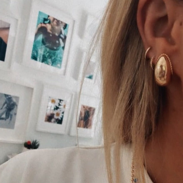 Alexa Leigh- Bean Hoops- Gold