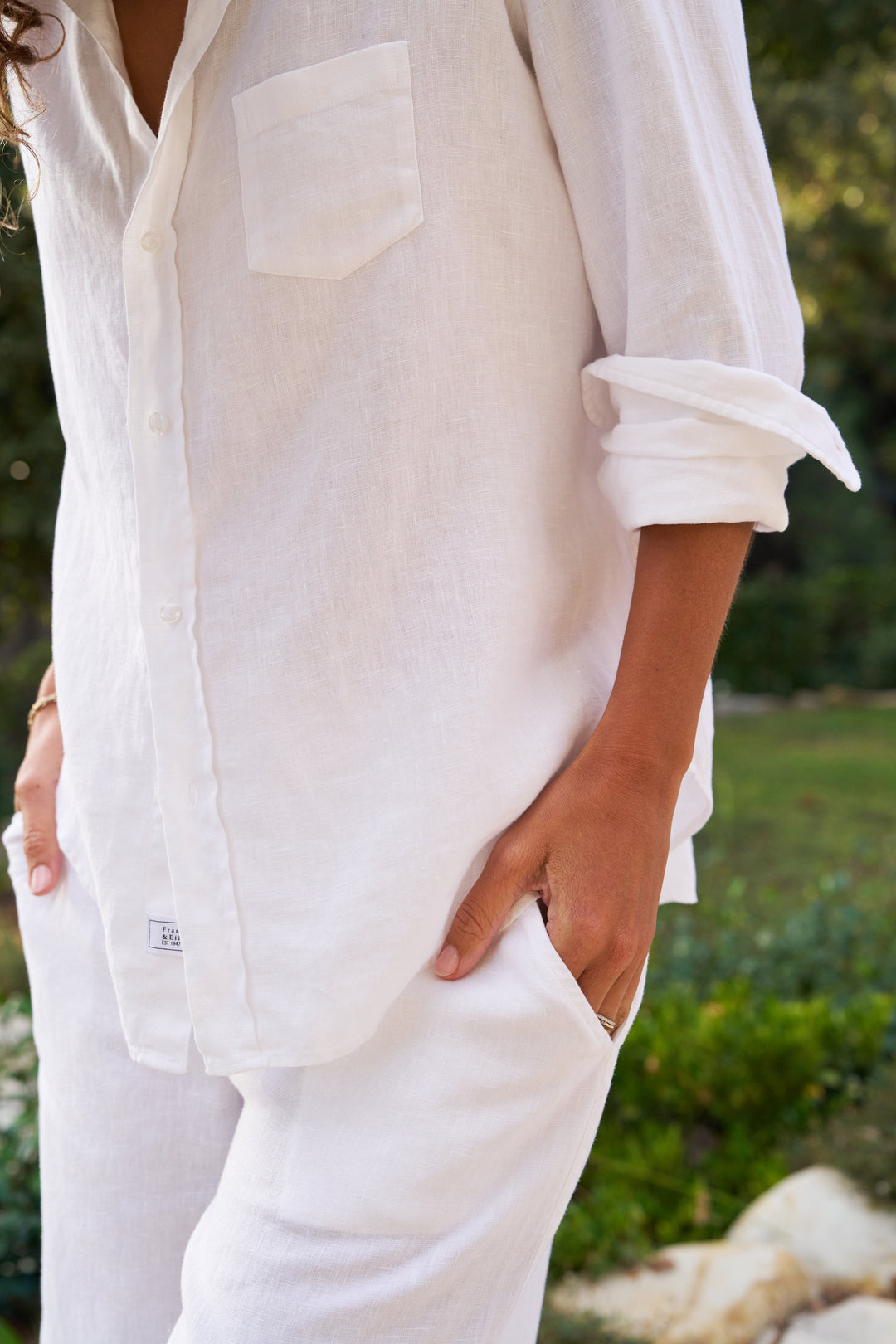 Frank & Eileen - Tuscany Getaway Linen Set in White Linen