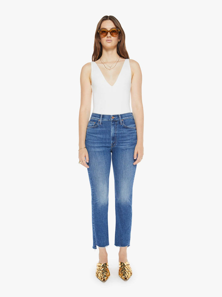 MOTHER - HW Rider Ankle Step Fray in Over the Top