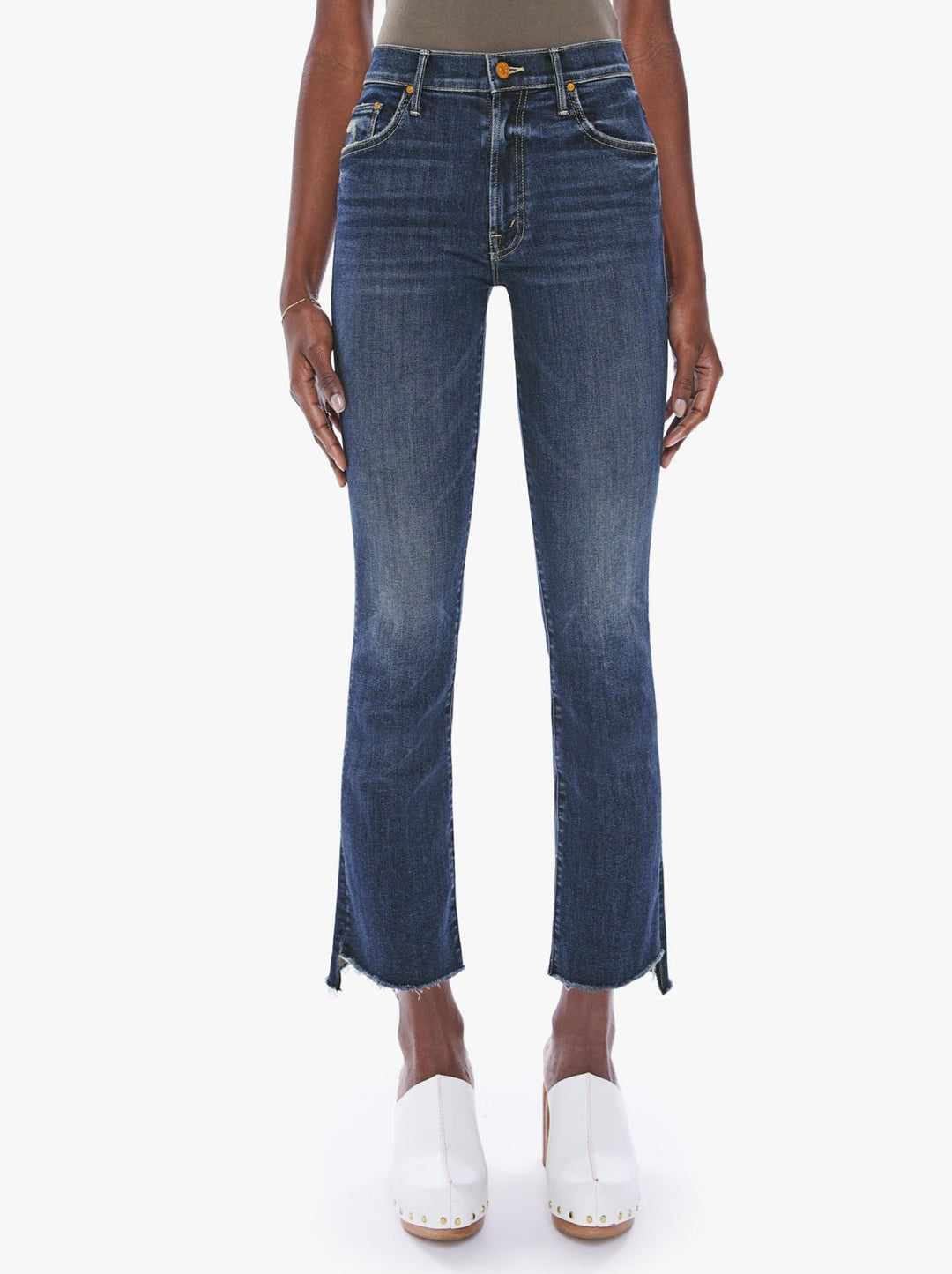 Mother - The Insider Crop Step Fray in Teaming Up