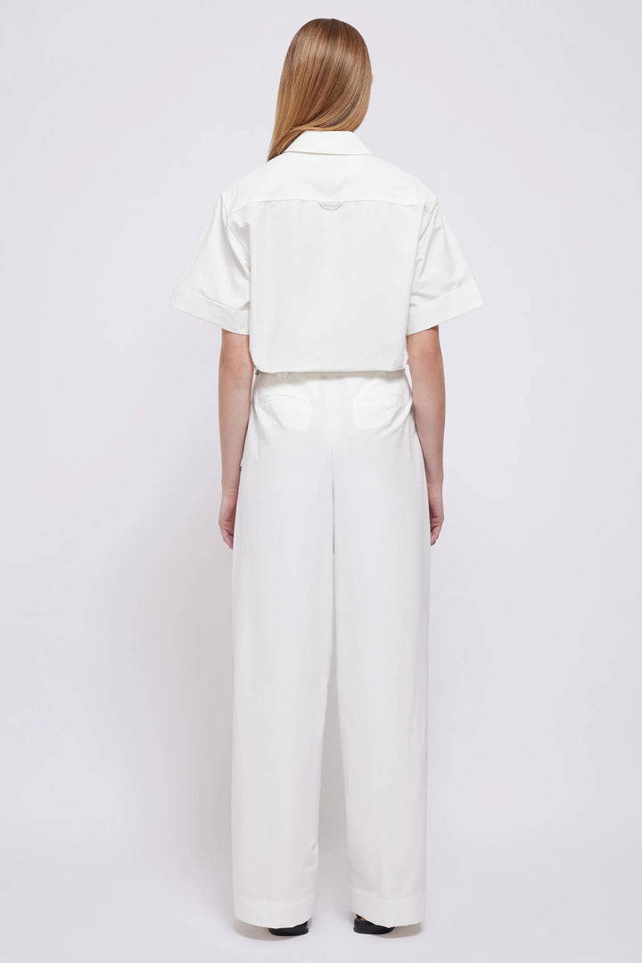 SIMKHAI - Ryett Cropped Shirt in White