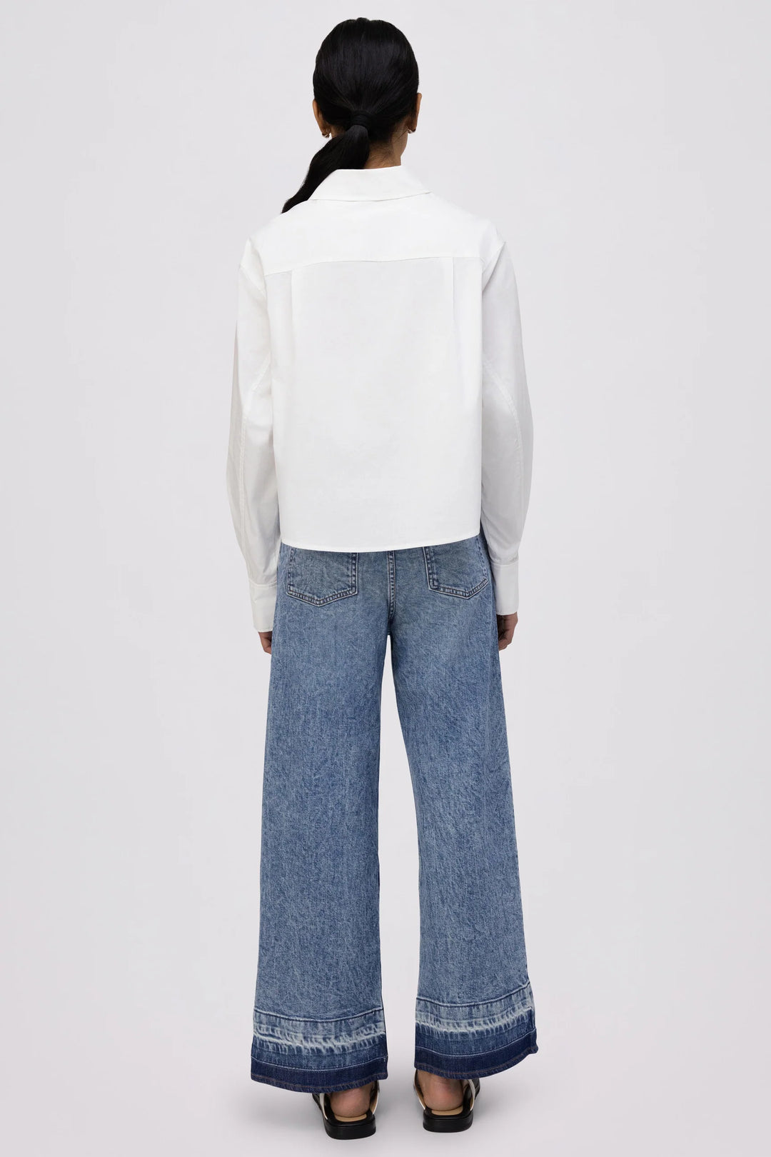 SIMKHAI - Renata Cropped Button Down Top