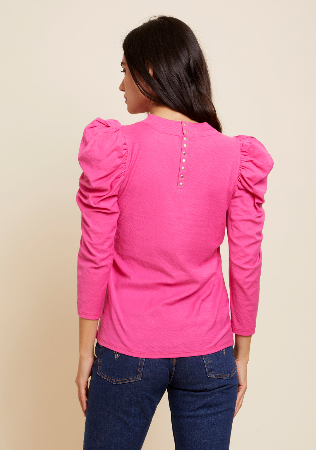 Nation LTD - Zeta Snap Back Mock Neck in Girl Crush
