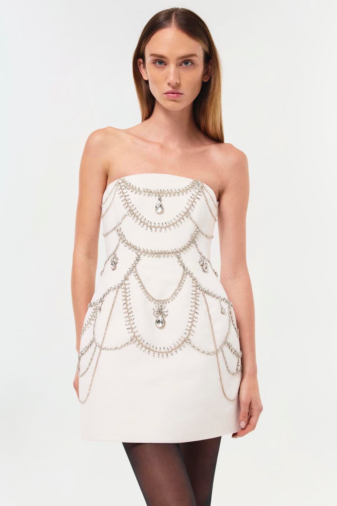 arta bustier mini dress SIMKHAI Women's Arta Bustier Sequin Dress - Silver
