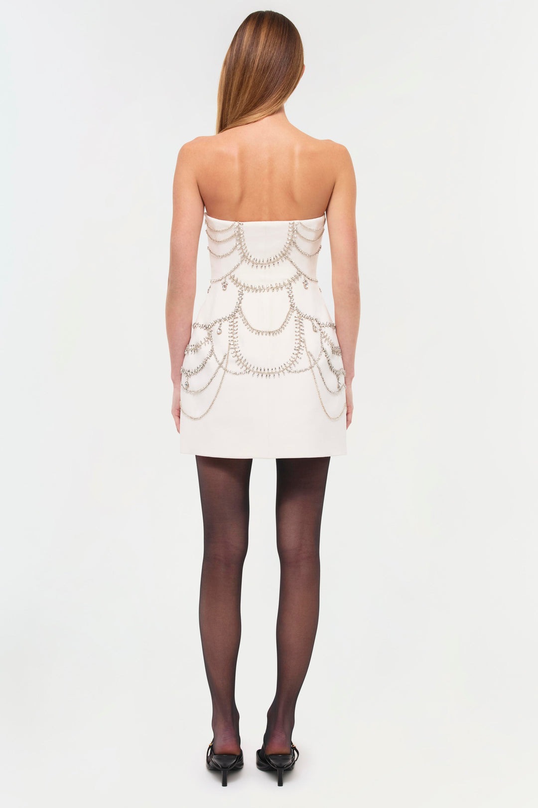 SIMKHAI - Arta Bustier Mini Dress in Ivory Blond Genius SIMKHAI - Arta Bustier Mini Dress in Ivory Blond Genius