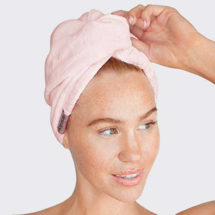 Kitsch - Quick Dry Hair Towel Turban in Blush