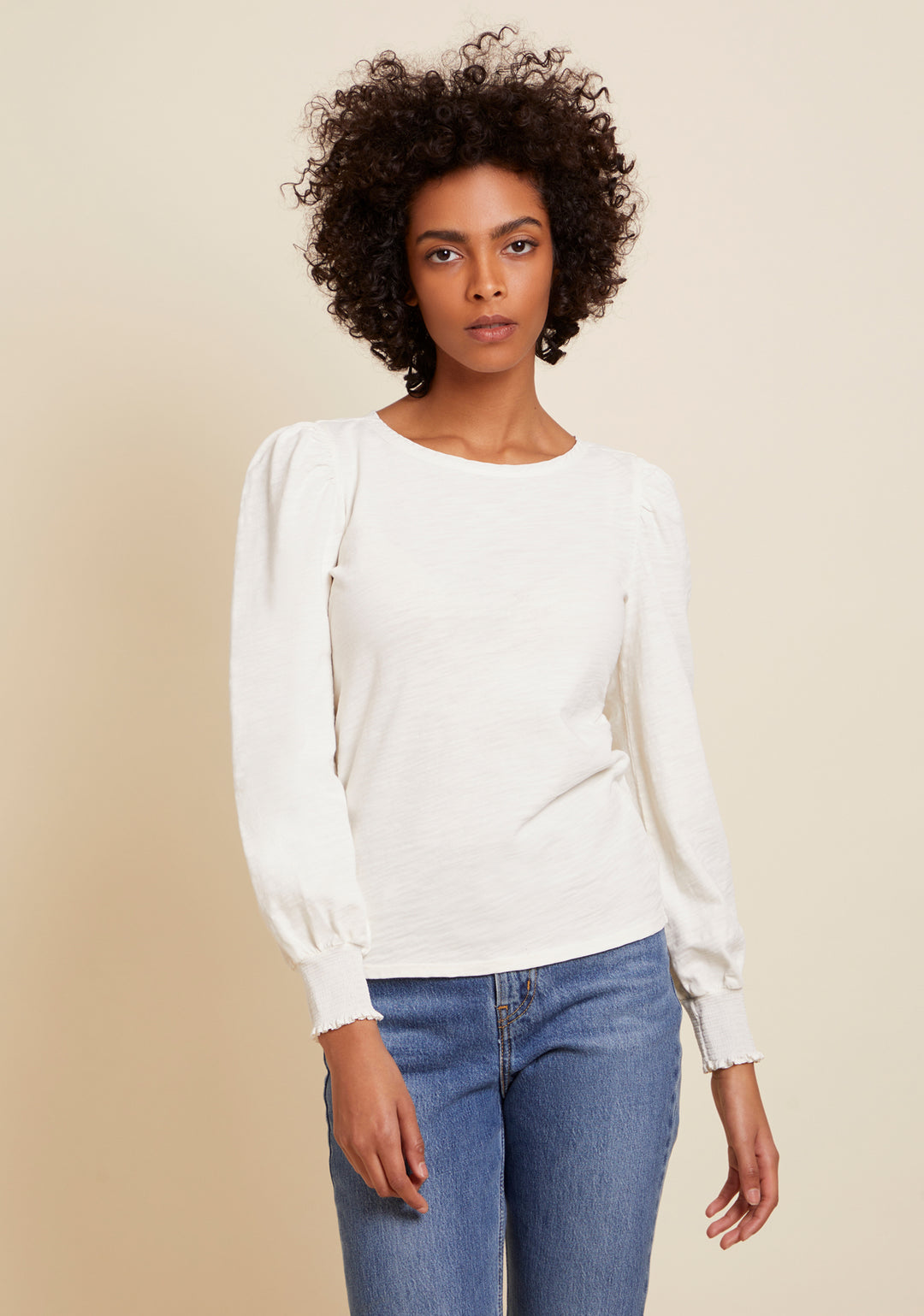 Nation LTD - Floris Tie Back Top W/ Poplin in Off White