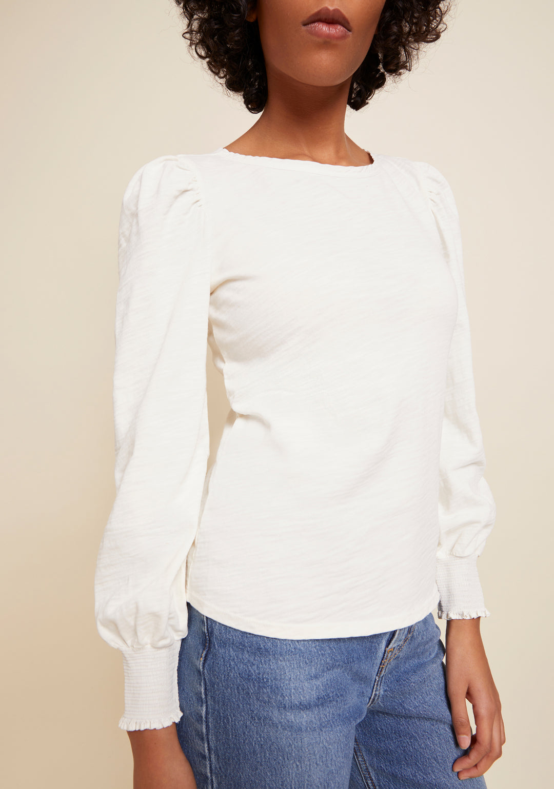 Nation LTD - Floris Tie Back Top W/ Poplin in Off White