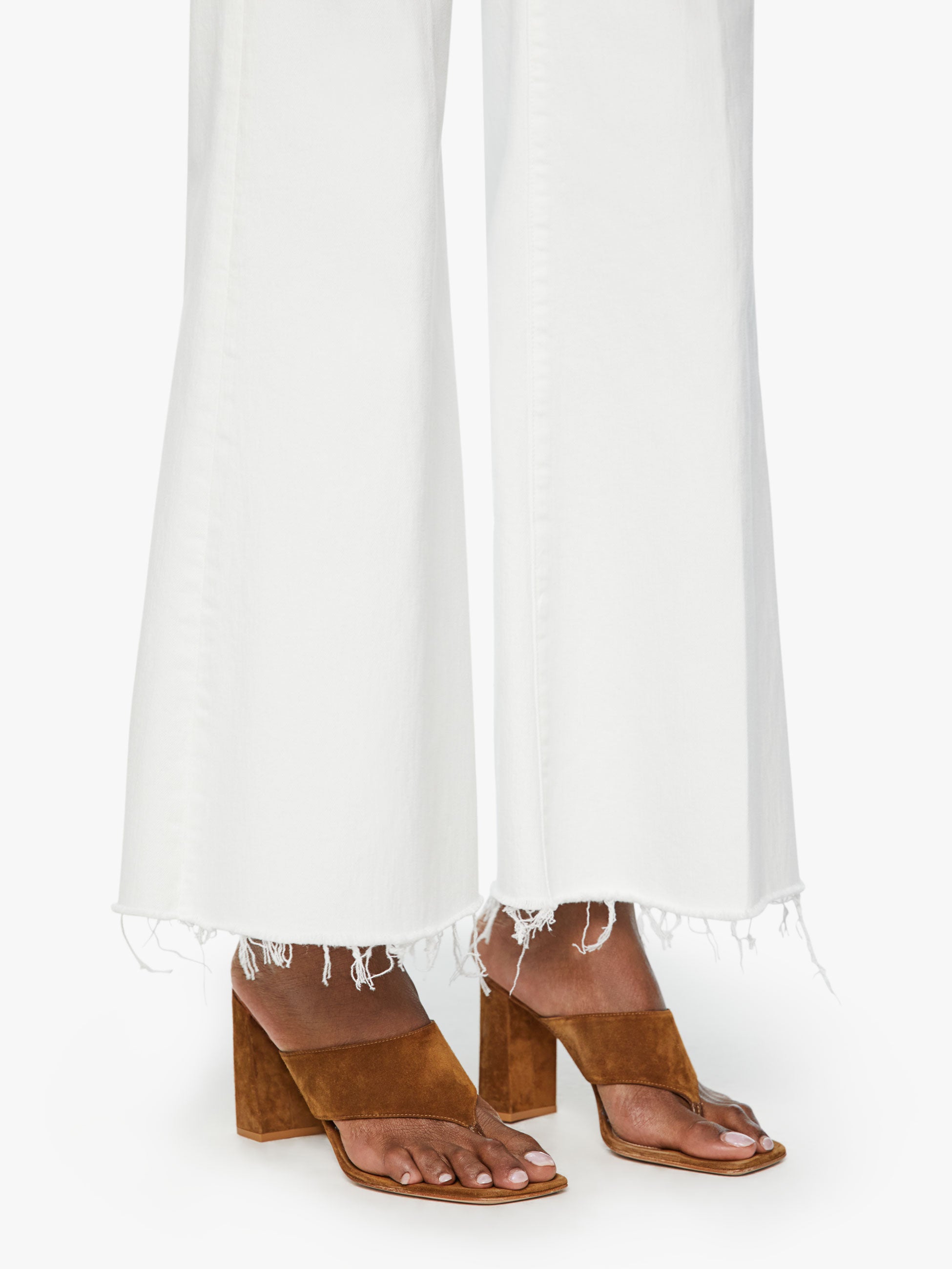 デニム・ジーパン MOTHER FW25 White Flared Jeans in Denim Woman (1445 753FOT) Mother White Flared Jeans In Denim Woman | italist