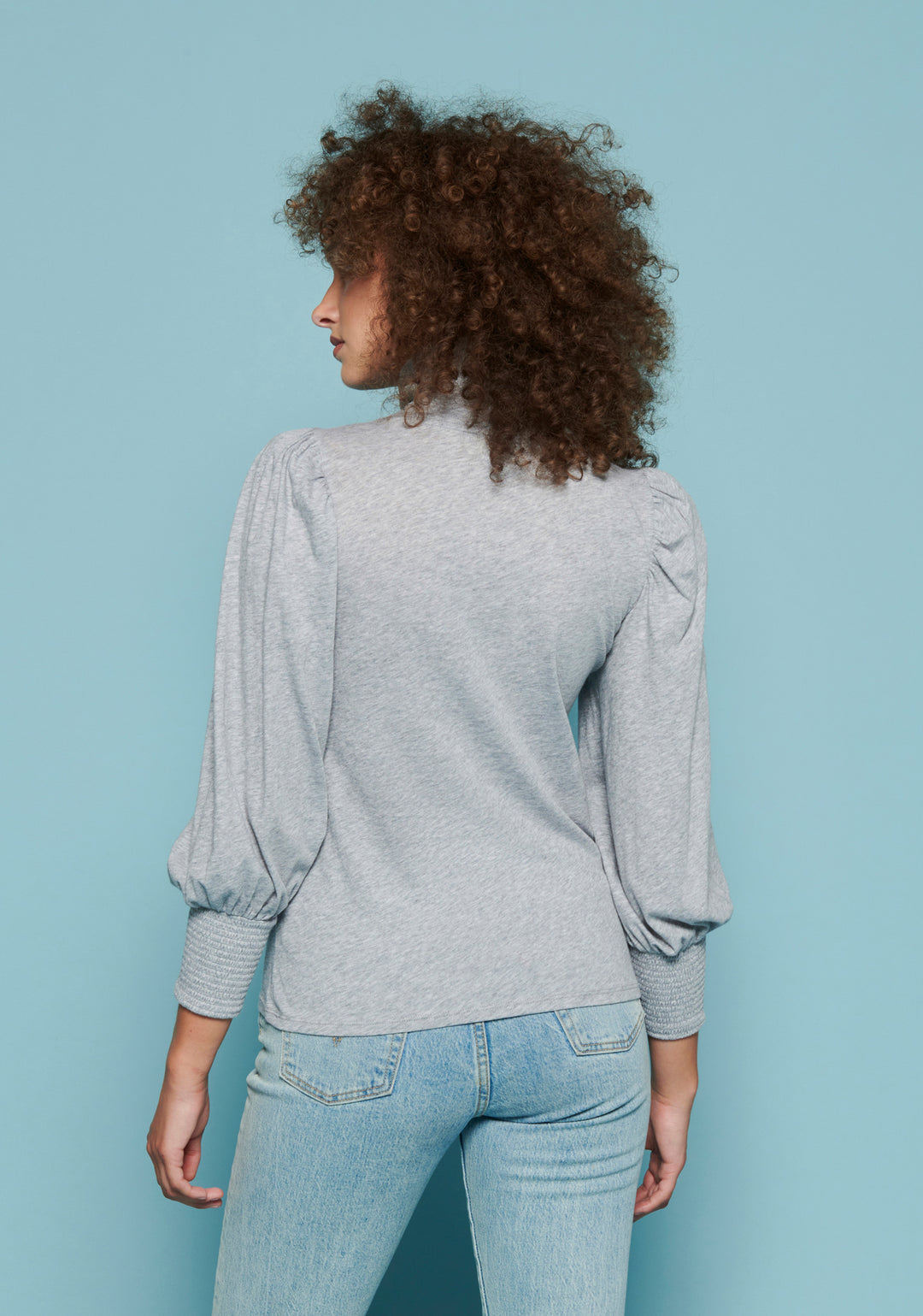 NATION LTD - Sawyer Femme Turtleneck - Heather Grey