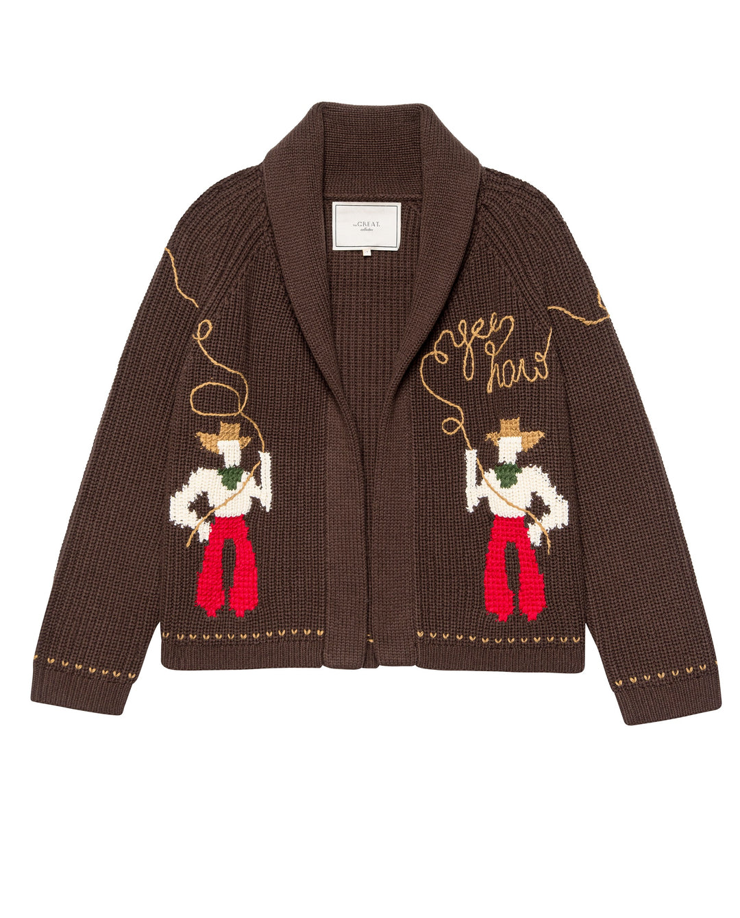 The Great - The Lasso Lodge Cardigan in Umber