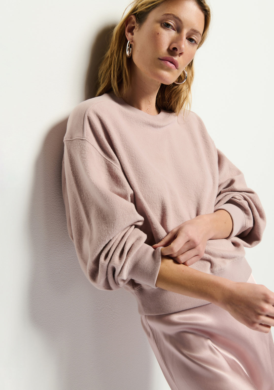 Nation LTD - Autumn Brushed Sweatshirt in Whisper