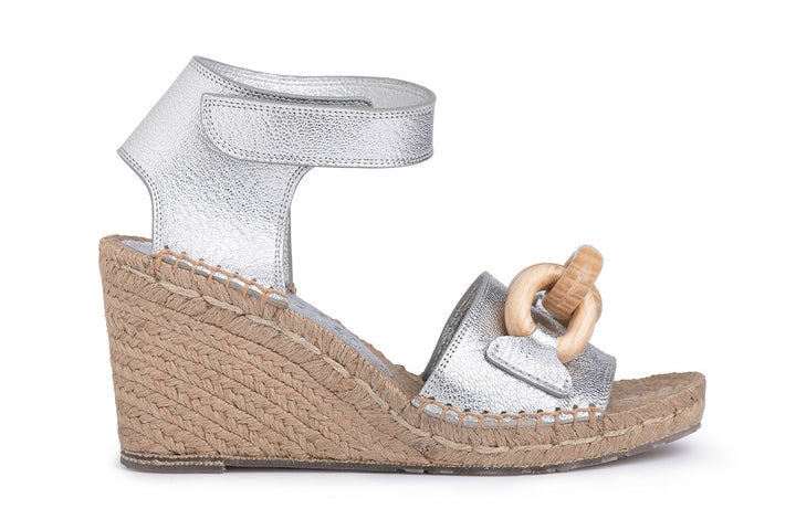 PEDRO GARCIA - Obelia Wedge in Silver/Natural