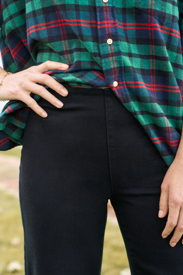 Frank & Eileen - Westport Illusion Wide Leg Jean in Black