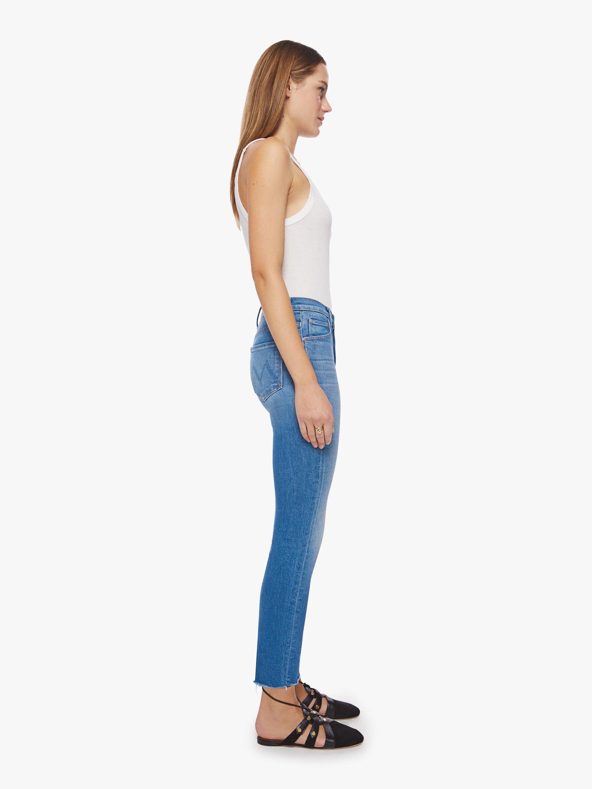 MOTHER The Insider Ankle Fray Jeans | Shopbop