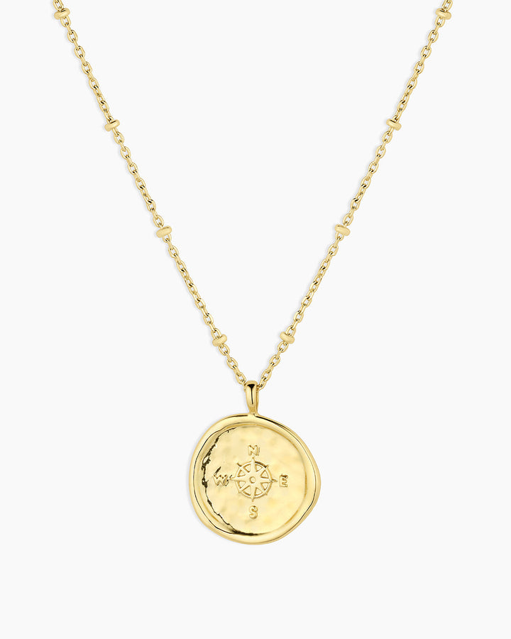 Gorjana - Compass Coin Necklace in Gold