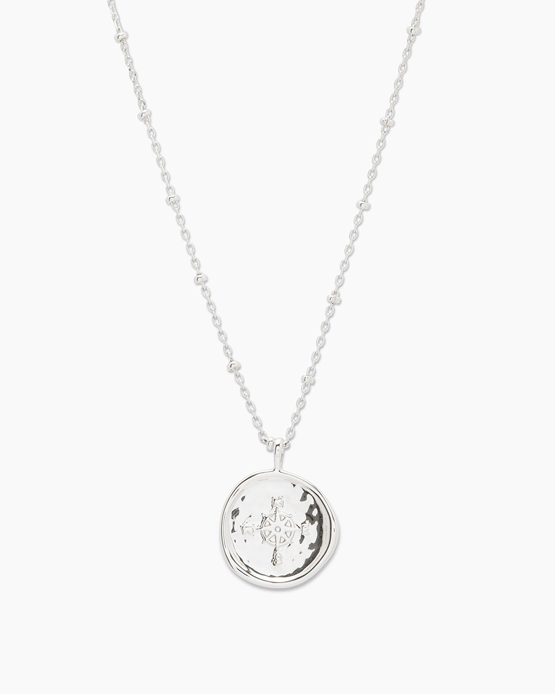 Gorjana - Compass Coin Necklace in Silver