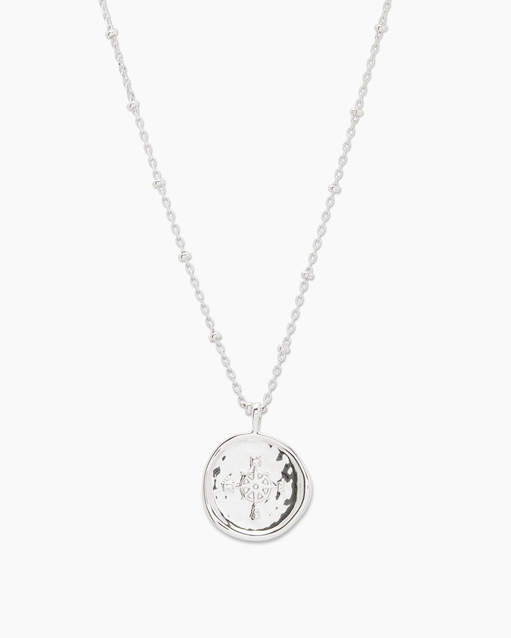 Gorjana - Compass Coin Necklace in Silver