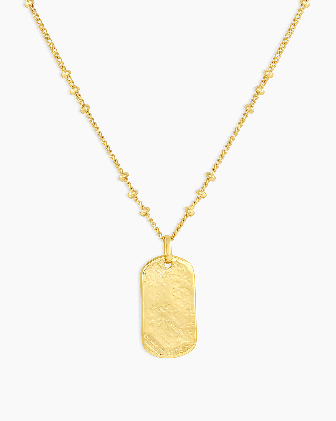 Gorjana - Griffin Dog Tag Necklace in Gold