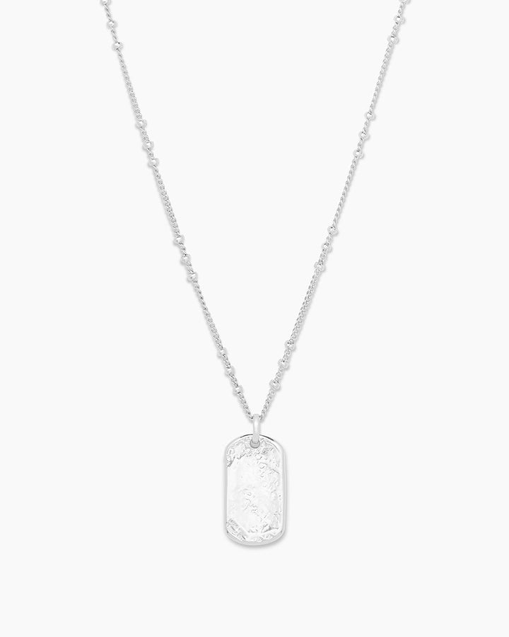 Gorjana - Griffin Dog Tag Necklace in Silver