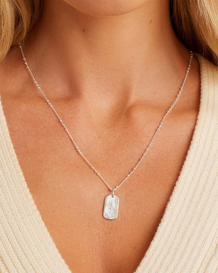 Gorjana - Griffin Dog Tag Necklace in Silver