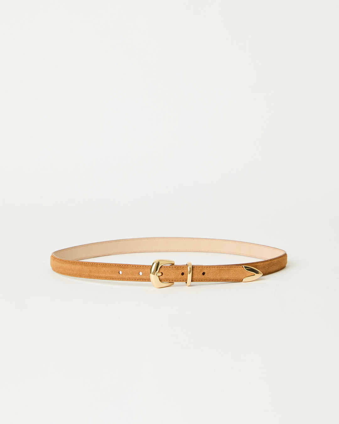 B-LOW THE BELT - LEO SUEDE in Camel Gold Belt