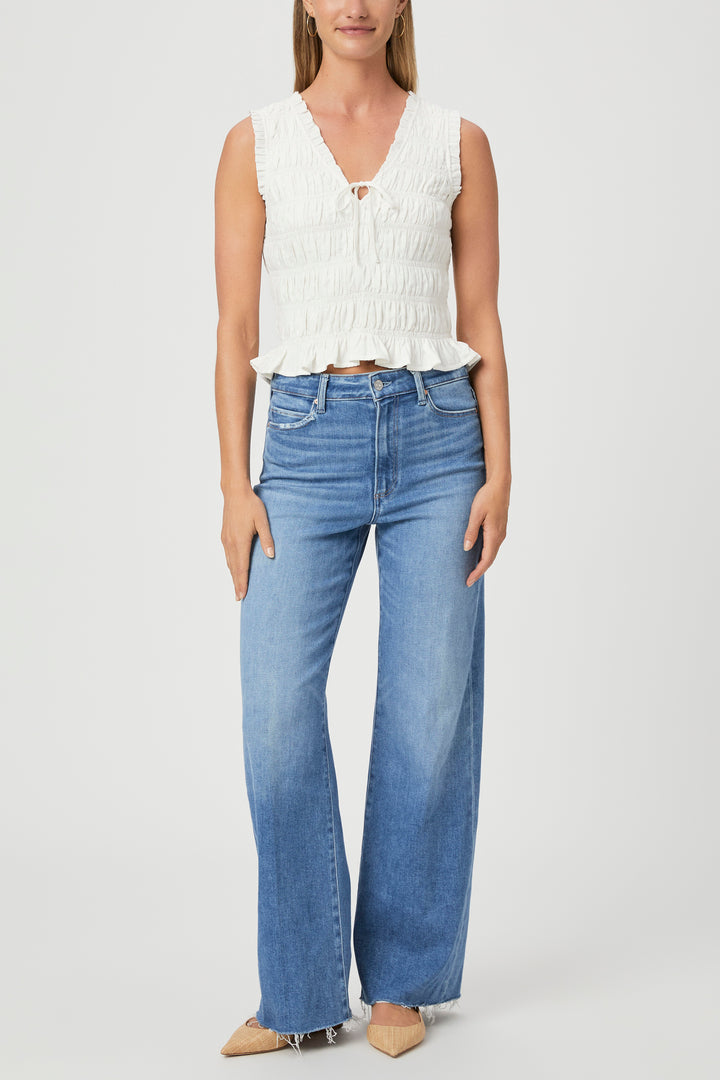 PAIGE- Devi Top in White Tank Top