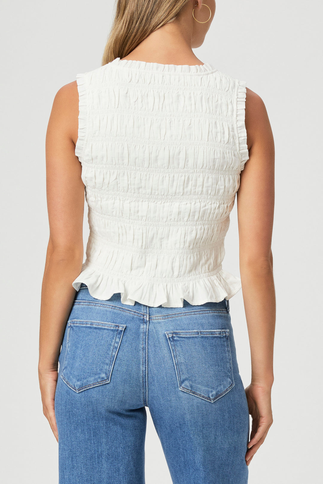 PAIGE- Devi Top in White