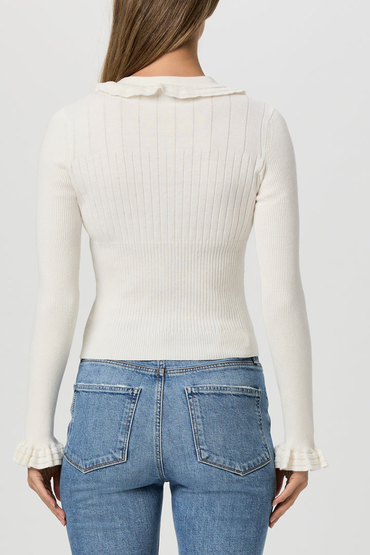 PAIGE - Demetra Cardigan in Antique White
