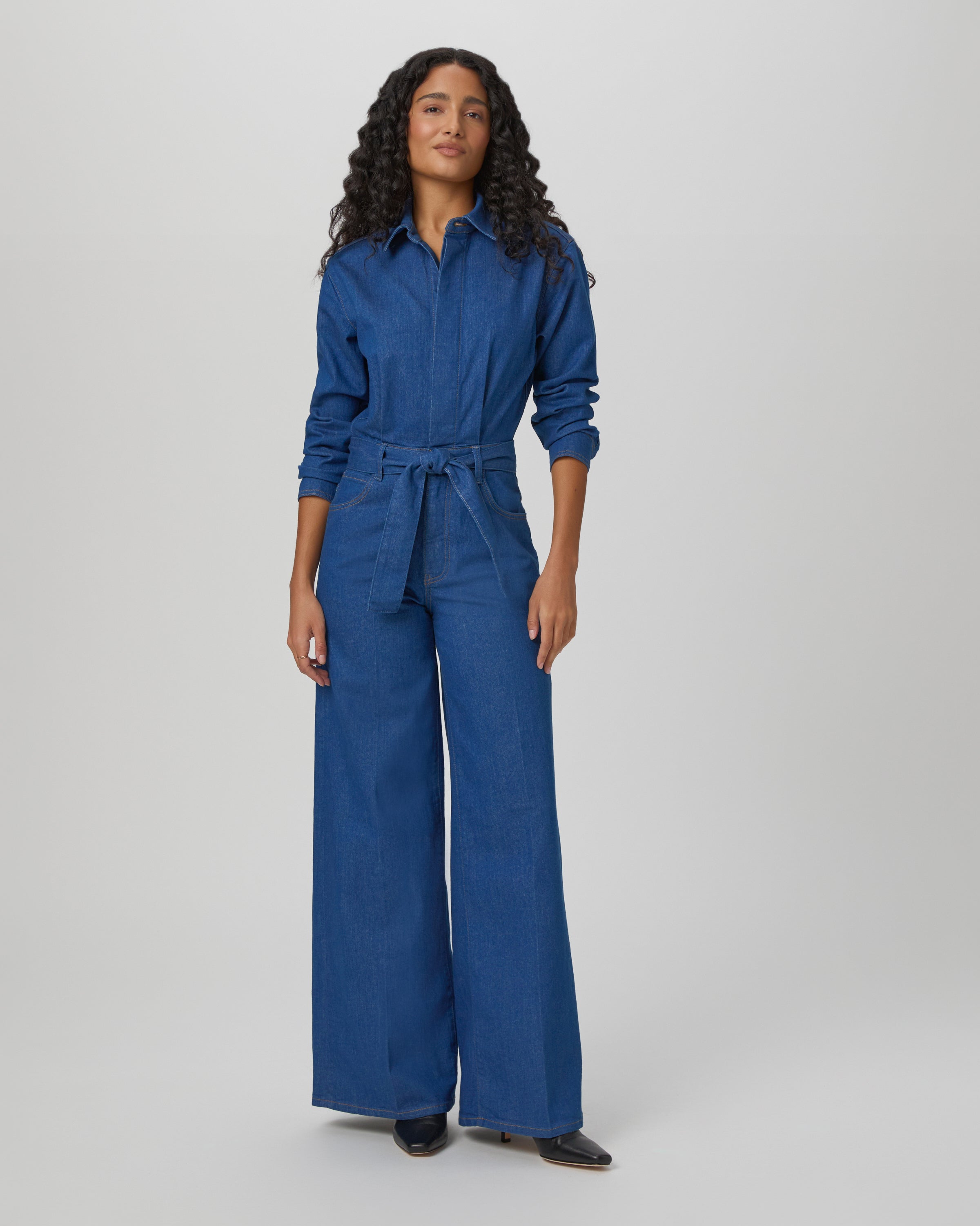 Paige - Cameron Longsleeve Jumpsuit in Maraya – Blond Genius