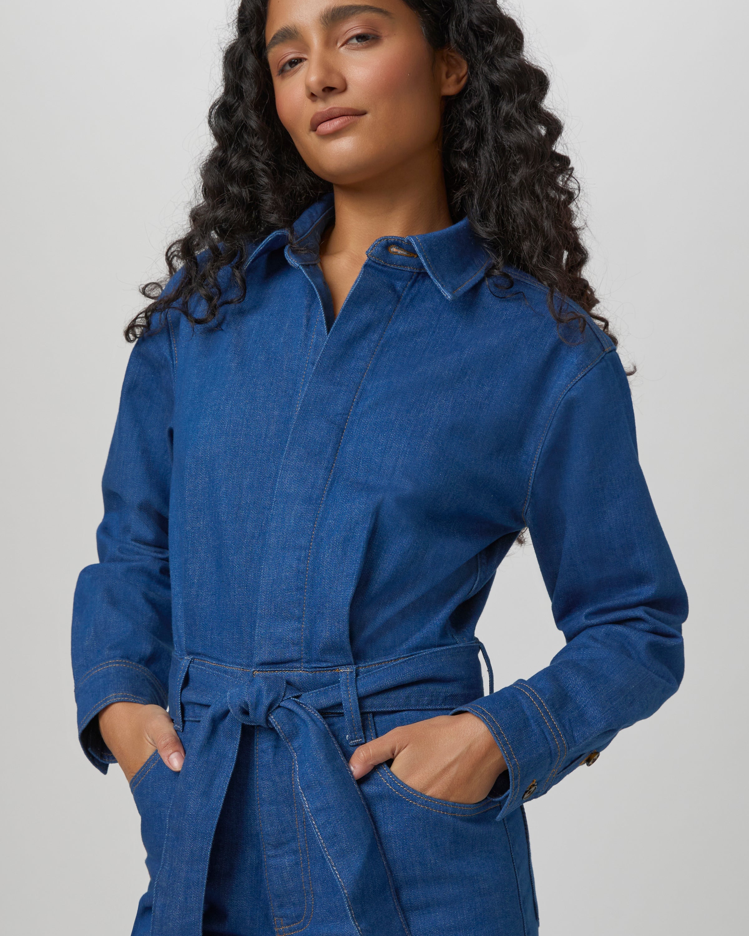 Paige - Cameron Longsleeve Jumpsuit in Maraya – Blond Genius