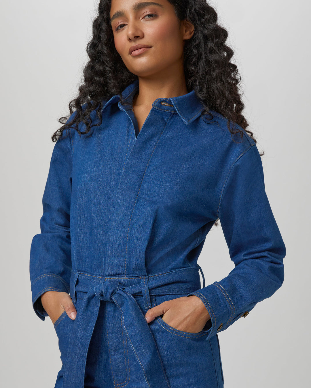 Paige - Cameron Longsleeve Jumpsuit in Maraya