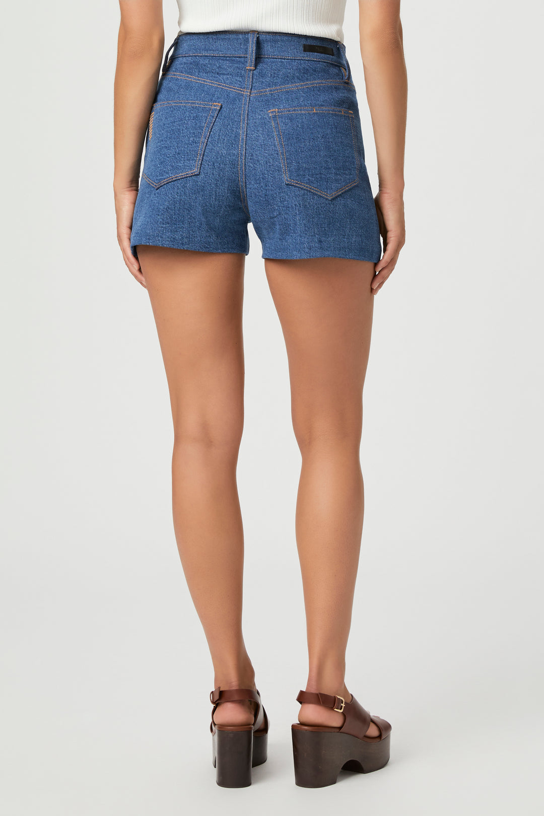 Paige - Dani Denim Short with Pintucks in Whitney