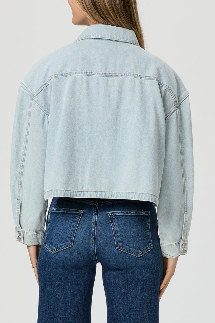 PAIGE - Natalia Cropped Shacket in Windward