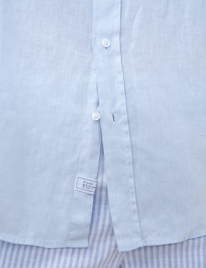 FRANK & EILEEN - Eileen Relaxed Button up in French Blue Linen Shirt