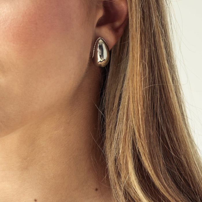 Alexa Leigh- Bean Hoops- Sterling Silver