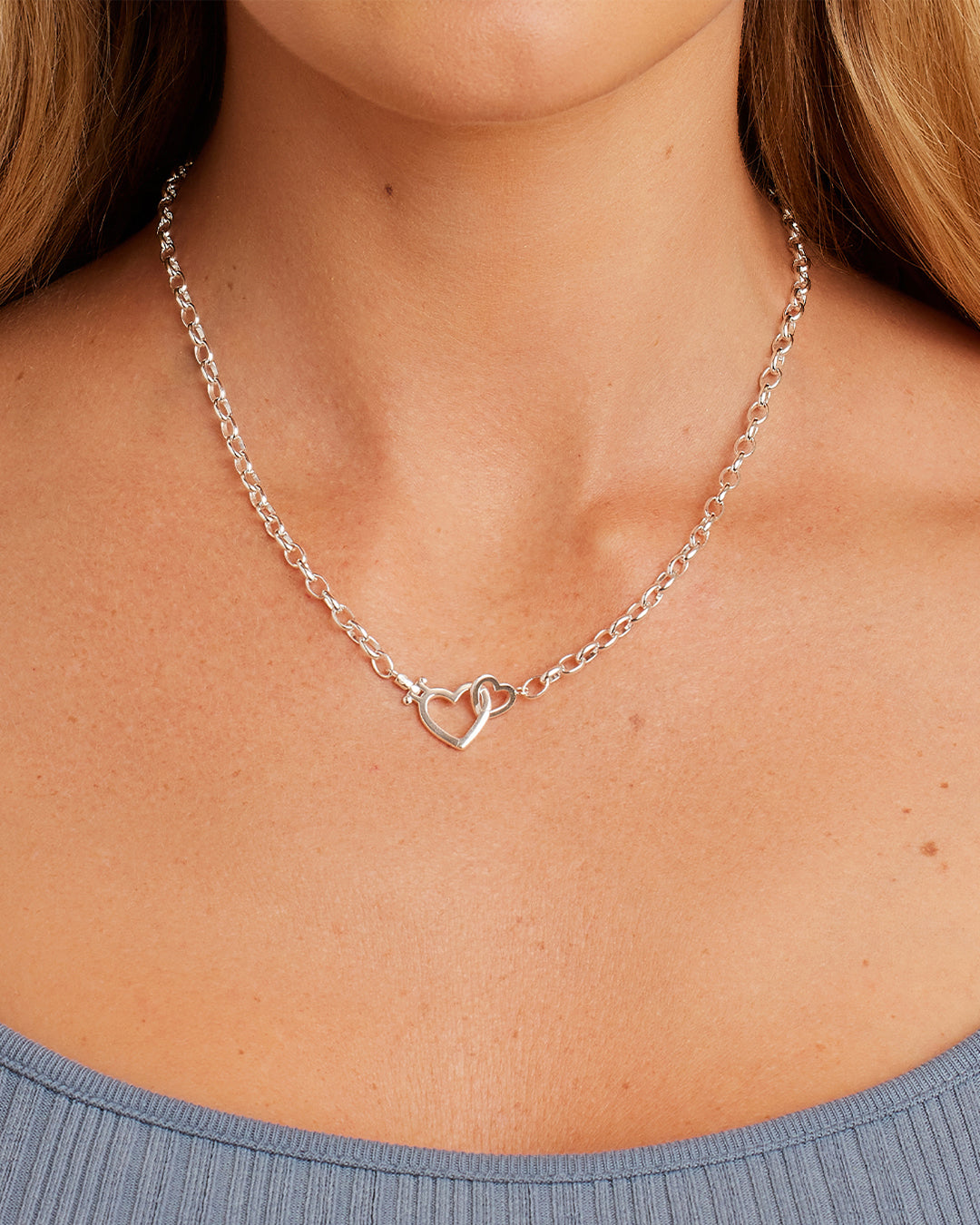 Gorjana - Parker Heart Necklace in Silver